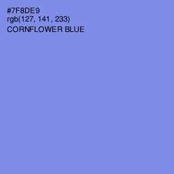 #7F8DE9 - Cornflower Blue Color Image